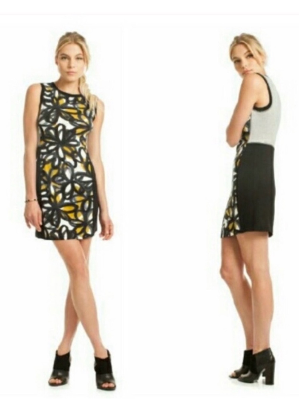 Trina Turk Graffiti Flower Sleeveless Jersey Dress